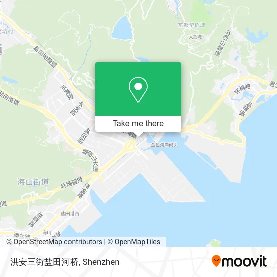 洪安三街盐田河桥 map