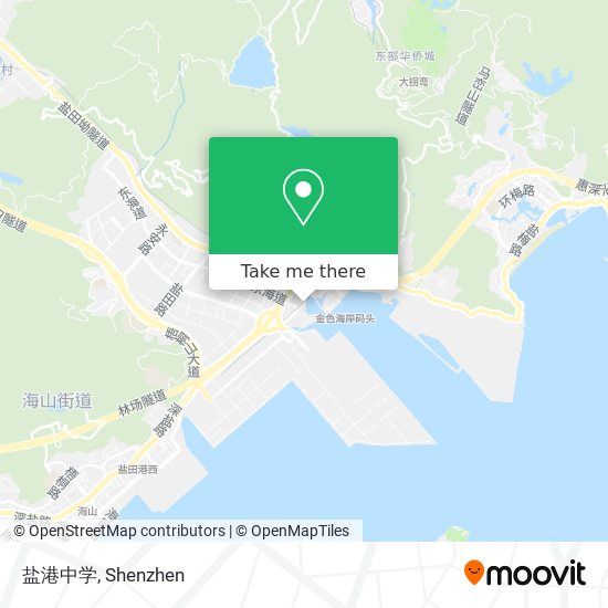 盐港中学 map