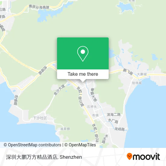 深圳大鹏万方精品酒店 map