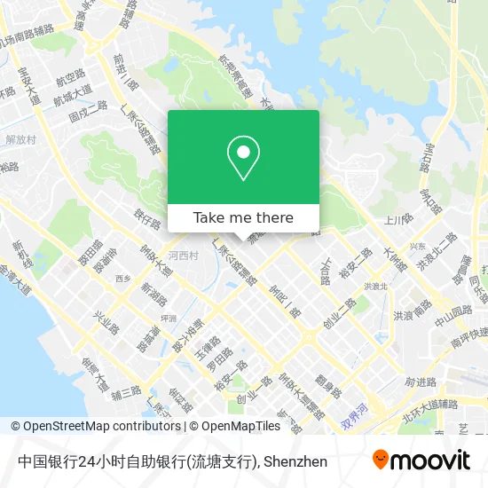 中国银行24小时自助银行(流塘支行) map
