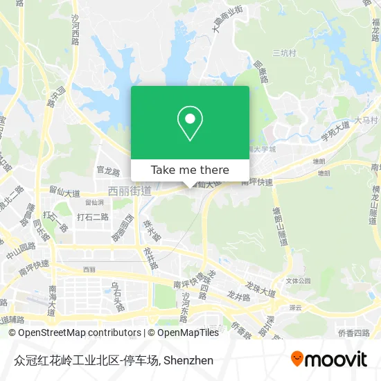 众冠红花岭工业北区-停车场 map