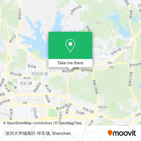 深圳大学城南区-停车场 map