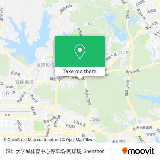 深圳大学城体育中心停车场-网球场 map