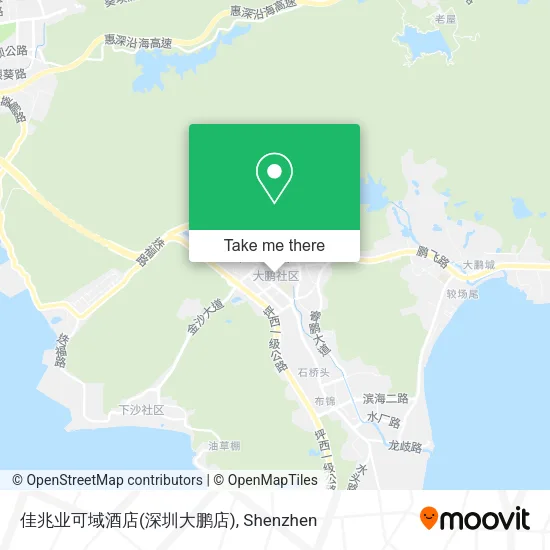 佳兆业可域酒店(深圳大鹏店) map