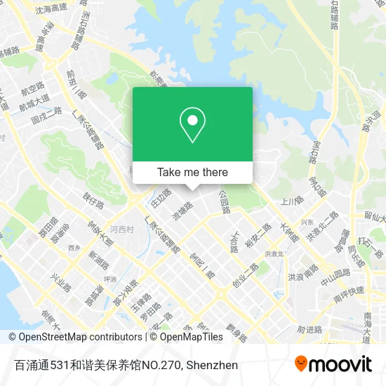 百涌通531和谐美保养馆NO.270 map