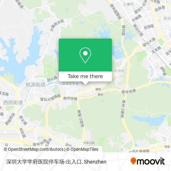 深圳大学学府医院停车场-出入口 map