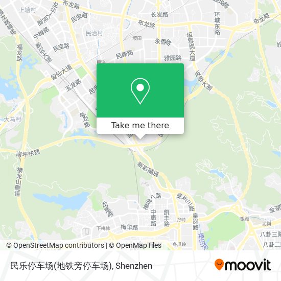 民乐停车场(地铁旁停车场) map