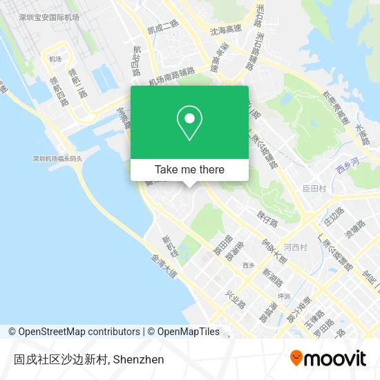 固戍社区沙边新村 map