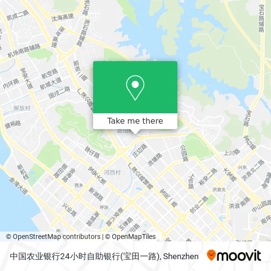 中国农业银行24小时自助银行(宝田一路) map