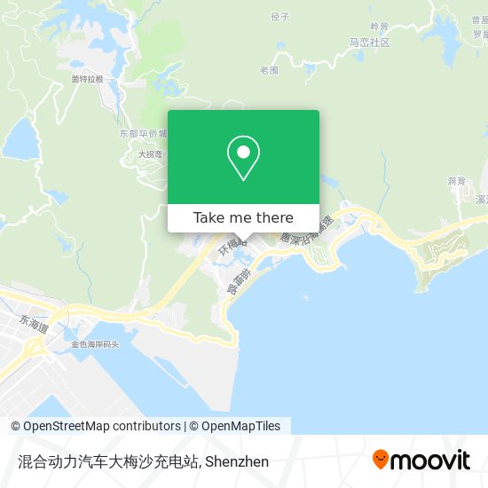 混合动力汽车大梅沙充电站 map
