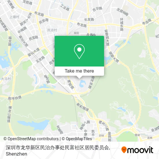 深圳市龙华新区民治办事处民富社区居民委员会 map