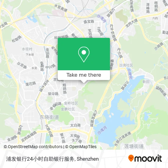 浦发银行24小时自助银行服务 map