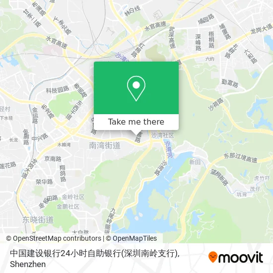 中国建设银行24小时自助银行(深圳南岭支行) map
