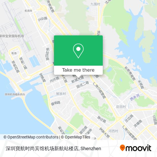 深圳寶航时尚宾馆机场新航站楼店 map