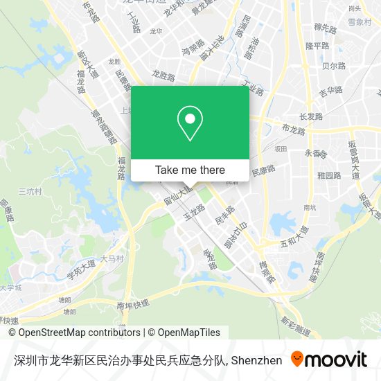 深圳市龙华新区民治办事处民兵应急分队 map