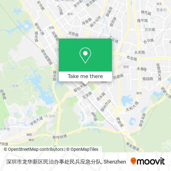 深圳市龙华新区民治办事处民兵应急分队 map
