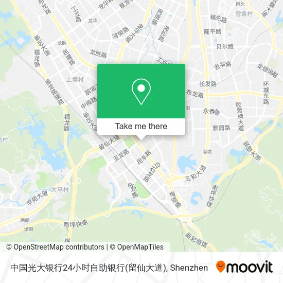 中国光大银行24小时自助银行(留仙大道) map