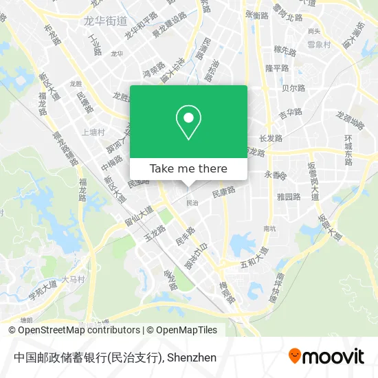 中国邮政储蓄银行(民治支行) map