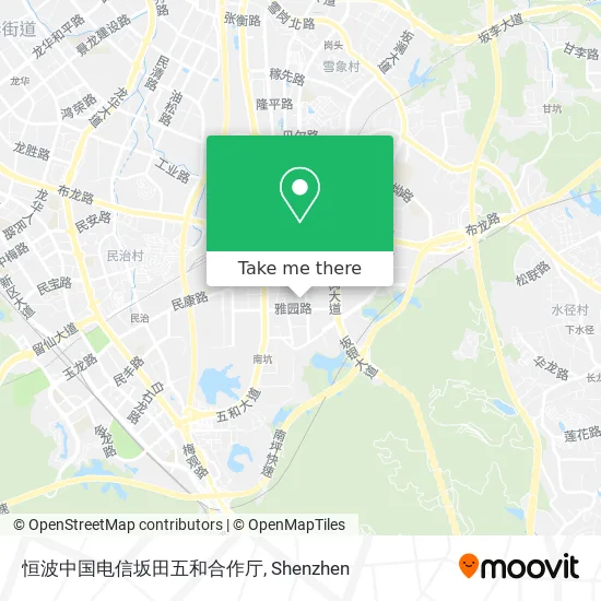 恒波中国电信坂田五和合作厅 map