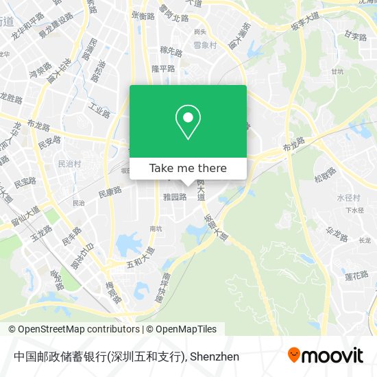 中国邮政储蓄银行(深圳五和支行) map