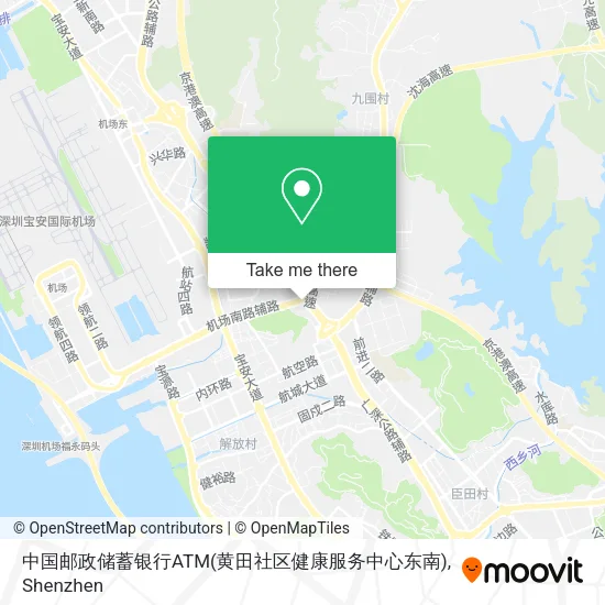 中国邮政储蓄银行ATM(黄田社区健康服务中心东南) map