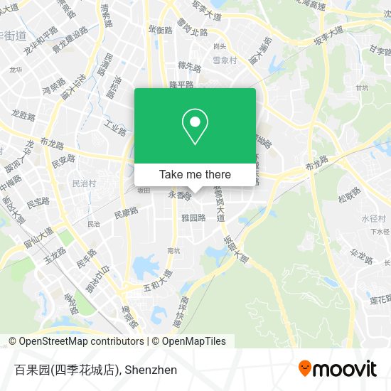 百果园(四季花城店) map