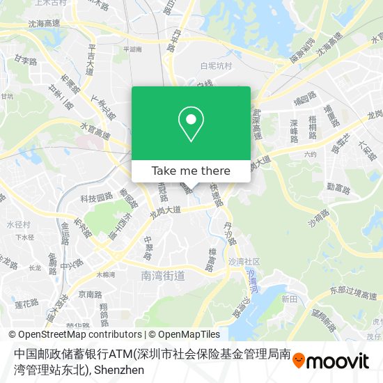 中国邮政储蓄银行ATM(深圳市社会保险基金管理局南湾管理站东北) map