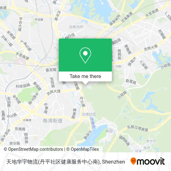 天地华宇物流(丹平社区健康服务中心南) map