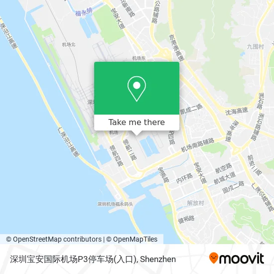 深圳宝安国际机场P3停车场(入口) map