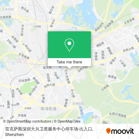 雷克萨斯深圳大兴卫星服务中心停车场-出入口 map