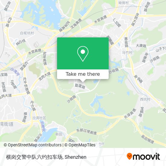 横岗交警中队六约扣车场 map