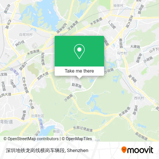 深圳地铁龙岗线横岗车辆段 map