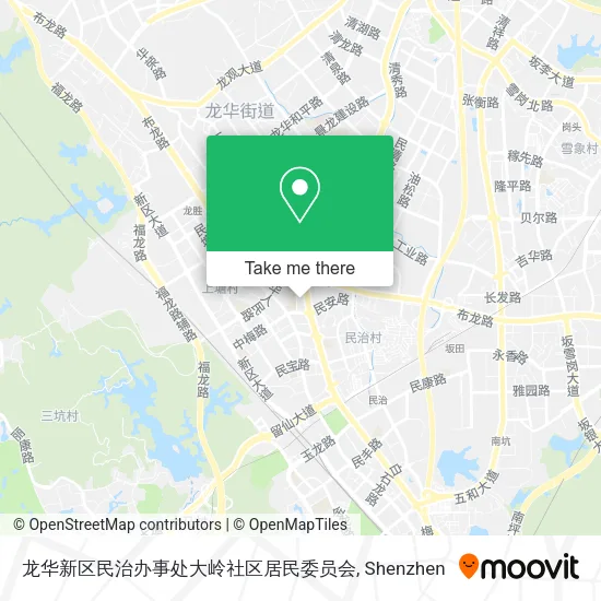 龙华新区民治办事处大岭社区居民委员会 map