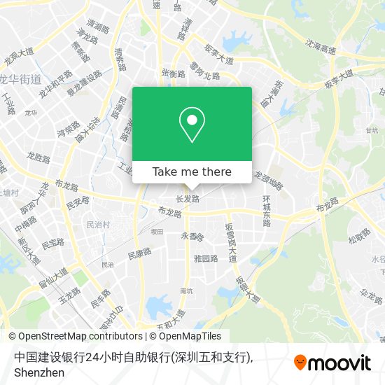 中国建设银行24小时自助银行(深圳五和支行) map