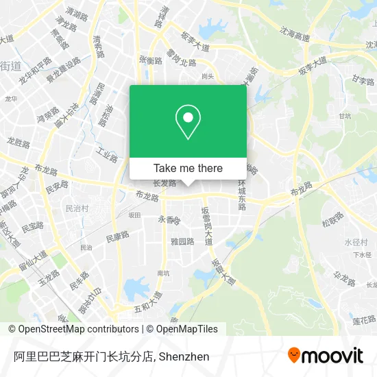 阿里巴巴芝麻开门长坑分店 map