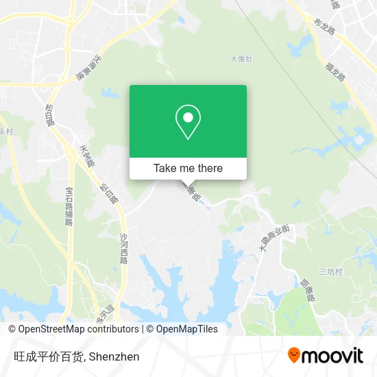 旺成平价百货 map