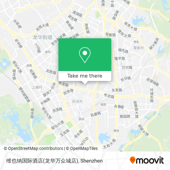 维也纳国际酒店(龙华万众城店) map