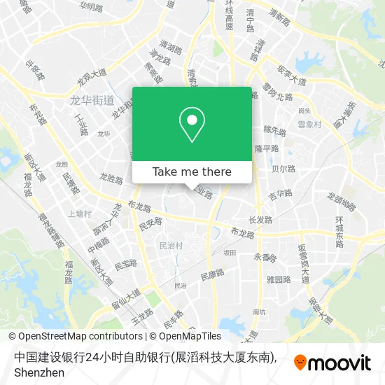 中国建设银行24小时自助银行(展滔科技大厦东南) map