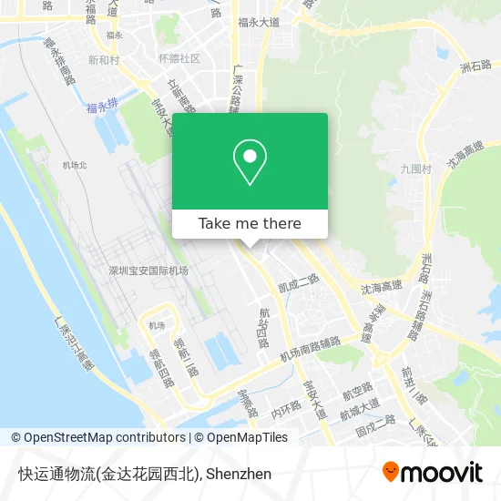 快运通物流(金达花园西北) map