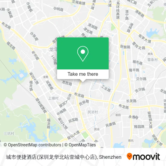 城市便捷酒店(深圳龙华北站壹城中心店) map