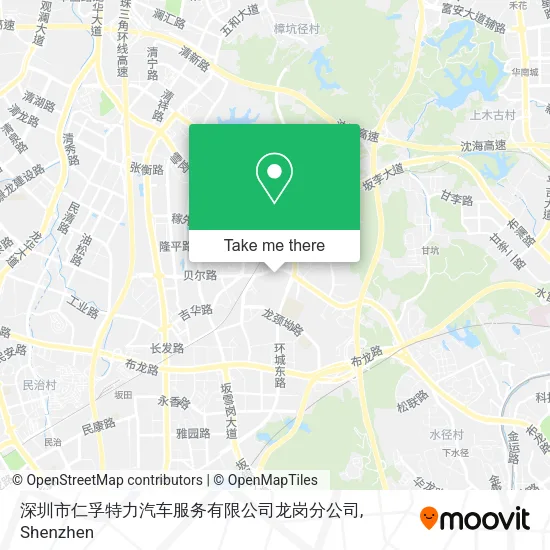 深圳市仁孚特力汽车服务有限公司龙岗分公司 map
