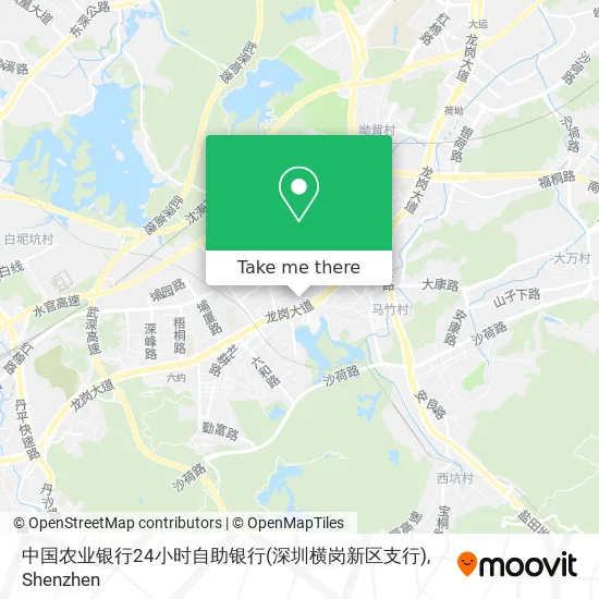 中国农业银行24小时自助银行(深圳横岗新区支行) map
