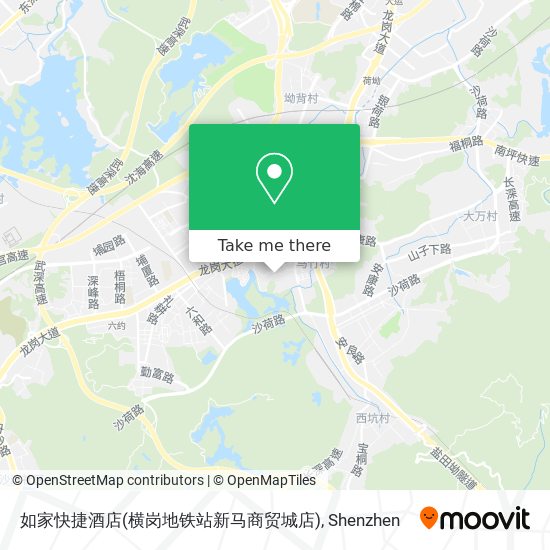 如家快捷酒店(横岗地铁站新马商贸城店) map