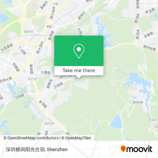 深圳横岗阳光住宿 map
