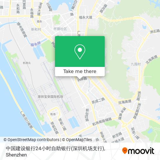 中国建设银行24小时自助银行(深圳机场支行) map