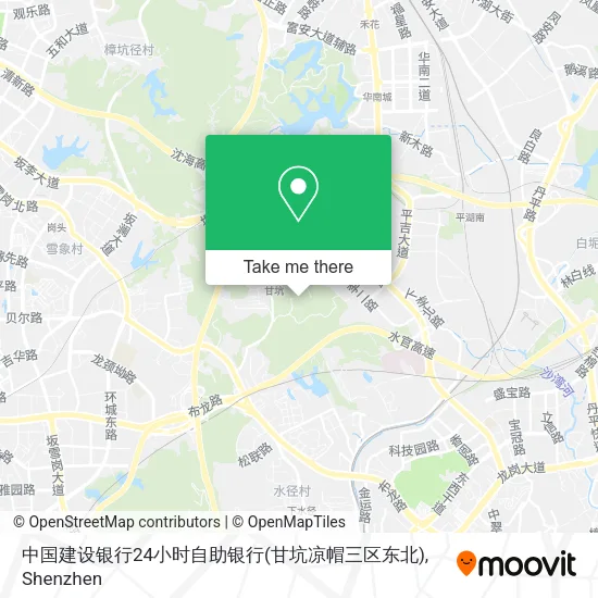 中国建设银行24小时自助银行(甘坑凉帽三区东北) map