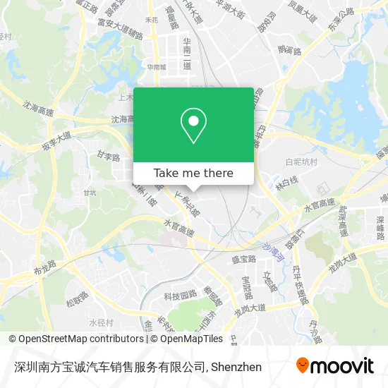 深圳南方宝诚汽车销售服务有限公司 map