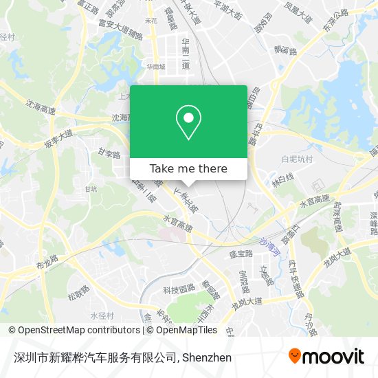 深圳市新耀桦汽车服务有限公司 map