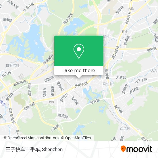 王子快车二手车 map