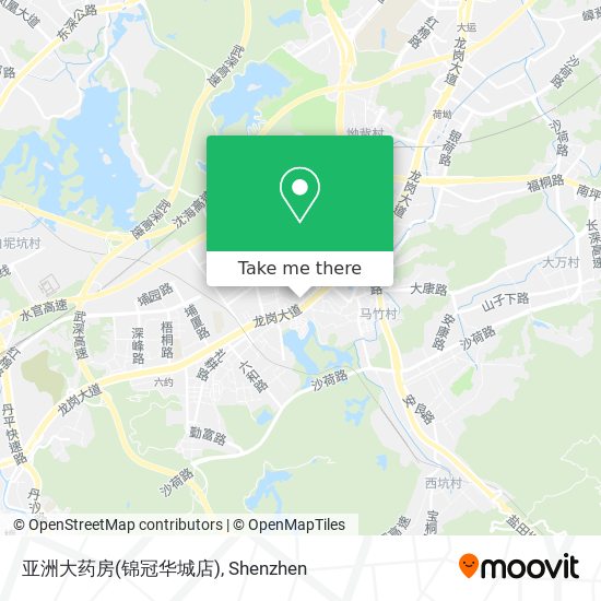 亚洲大药房(锦冠华城店) map